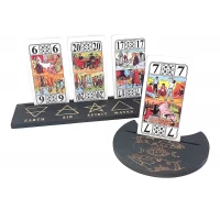 Подставки под карты Таро(25×7,5см)и(10,5×12,5см)стихии,черная.