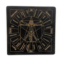 Таблица для работы с маятником Магические воздействия темная (18х18х0,4 см)