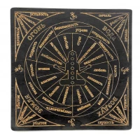 Таблица для работы с маятником Чакровая темная (18х18х0,4 см)