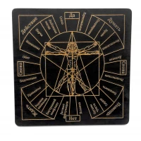 Таблица для работы с маятником Магические воздействия темная (26×26×0,8 см)