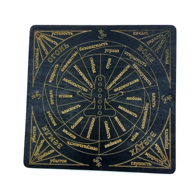 Таблица для работы с маятником Чакровая темная (26×26×0,8 см)