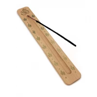 Подставка под благовония Натуральное дерево, с рисунком (260х40х7 мм), массив дерева.