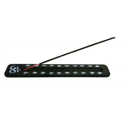 Подставка под благовония Графит, с рисунком (260х40х7 мм), массив дерева. Подставка под благовония Графит, с рисунком (260х40х7 мм), массив дерева.