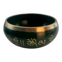 УЦЕНКА Чаша поющая зеленая (d-15.3 см h-7,2 см)