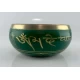 Чаша поющая зеленая (d-15.3 см h-7,2 см)