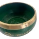 УЦЕНКА Чаша поющая бронзовая  Будда зеленая ( d-13.8 см h-6.5 см)