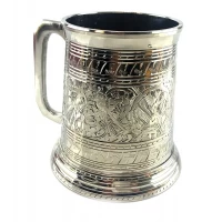 Кружка бронзовая серебристая (14х 11.4х 10.9 см) 400 мл