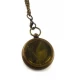 Компас карманный на цепочке бронза (d-3.3,h-1,1 см)