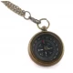 Компас карманный на цепочке бронза (d-3.3,h-1,1 см)