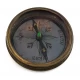 Компас бронзовый в кожаном футляре Dollond London ( 8,7 х3,5см)
