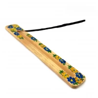 Подставка под благовония Українські волошки (260х40х7 мм), расписано вручную, массив дерева.