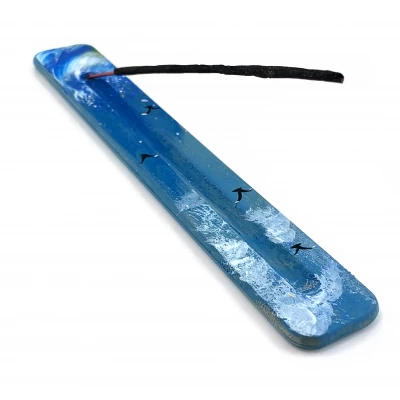 Подставка под благовония Морський бріз (260х40х7 мм), расписано вручную, массив дерева. Подставка под благовония Морський бріз (260х40х7 мм), расписано вручную, массив дерева.