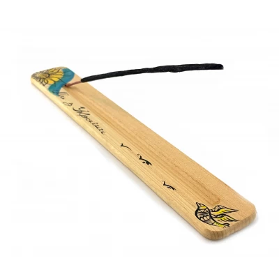 Подставка под благовония Ми з України (260х40х7 мм), расписано вручную, массив дерева. Подставка под благовония Ми з України (260х40х7 мм), расписано вручную, массив дерева.