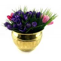 Кашпо « Золотистая Роскошь» ( 15х 21 см)