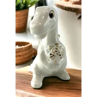 Дракон с букетом белый ( 8,8х 4.5х 8.3 см)