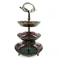 Конфетница бронзовая серебристая ( 21х 10х 12 см)