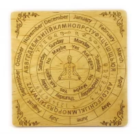 Таблица для работы с маятником Классическая на английском языке, светлая (26х26х0,8см)