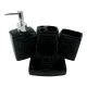 Набор для ванной  керамический Черный