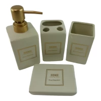 Набор для ванной  керамический Home белый