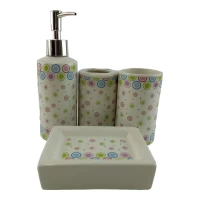 Набор для ванной  керамический Радужные шары