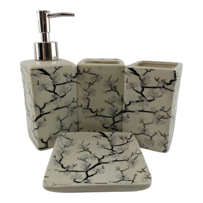 Набор для ванной керамический Белая Сакура Набор для ванной керамический Белая Сакура