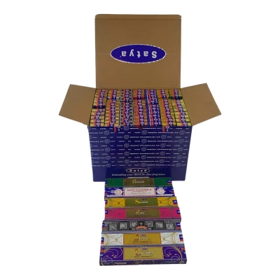 Благовония набор Natural Series (7 видов по 12 шт итого 84 шт)(15 gm)(Satya) пыльцовое благовоние