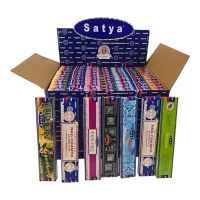 Благовония набор  Popular Series (7 видов по 12 шт итого 84 шт)(15 gm)(Satya) пыльцовое благовоние