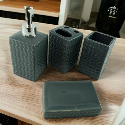 Набор для ванной комнаты Серый Набор для ванной комнаты Серый