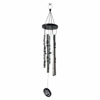 Музыка ветра Om серебристый (5 трубок)