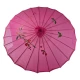 Зонтик из бамбука и шелка малиновый ( 55х 82 см)