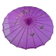 Зонтик из бамбука и шелка фиолетовый ( 55х 82 см)