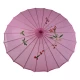 Зонтик из бамбука и шелка розовый ( 55х 82 см)