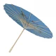 Зонтик из бамбука и шелка голубой ( 55х 82 см)