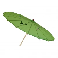 Зонтик из бамбука и шелка зеленый ( 55х 82 см)