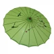 Зонтик из бамбука и шелка зеленый ( 55х 82 см)
