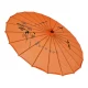 Зонтик из бамбука и шелка оранжевый ( 55х 82 см)