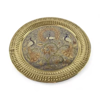 Тарелка бронзовая настенная ( d-23,5; h-0.7 см)