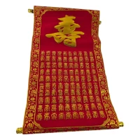 Панно красное Долголетие ( 80х30 см)