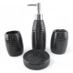 Набор для ванной керамический, черный (25Х23.5х 8 см)