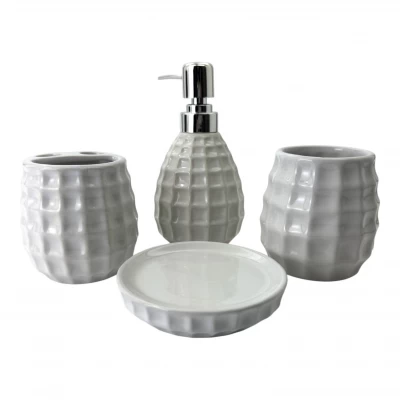 Набор для ванной керамический, белый (28,5х 22,5х 9 см) Набор для ванной керамический, белый (28,5х 22,5х 9 см)