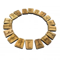 Руны Славянские светлые, 18 рун (2,9×2,4×0,7 см) , массив дерева