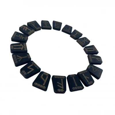 Руны Славянские темные, 18 рун (2,9×2,4×0,7 см) , массив дерева Руны Славянские темные, 18 рун (2,9×2,4×0,7 см) , массив дерева