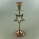 Подсвечник  Звезда латунь с медью ( 17х 5,7х 3,5 см)