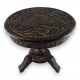 Резной стол из мангового дерева (h-40 см, d-37,5 см)