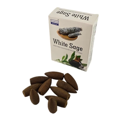 White Sage BackFlow Cones (Белый Шалфей)(Darshan)  конусы с обратным потоком