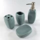 Набор для ванной сине-серый керамический (23х21х11 см)