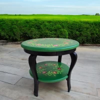 Кофейный, журнальный столик Итальянская классика(d-530mm,h-480mm).