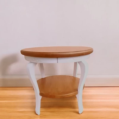 Кофейный,журнальный столик Молочный прованс(d-530mm,h-480mm). Кофейный,журнальный столик Молочный прованс(d-530mm,h-480mm).