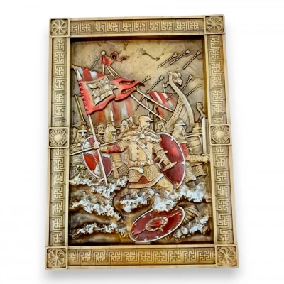 Панно Святослав,резное ,раскрашено вручную (28,5х27,5х2,4 см) массив дерева. Панно Святослав,резное ,раскрашено вручную (28,5х27,5х2,4 см) массив дерева.