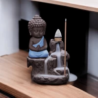 Подставка под благовония Back Flow Будда синий (12х8х6,5 см) Подставка под благовония Back Flow Будда синий (12х8х6,5 см)